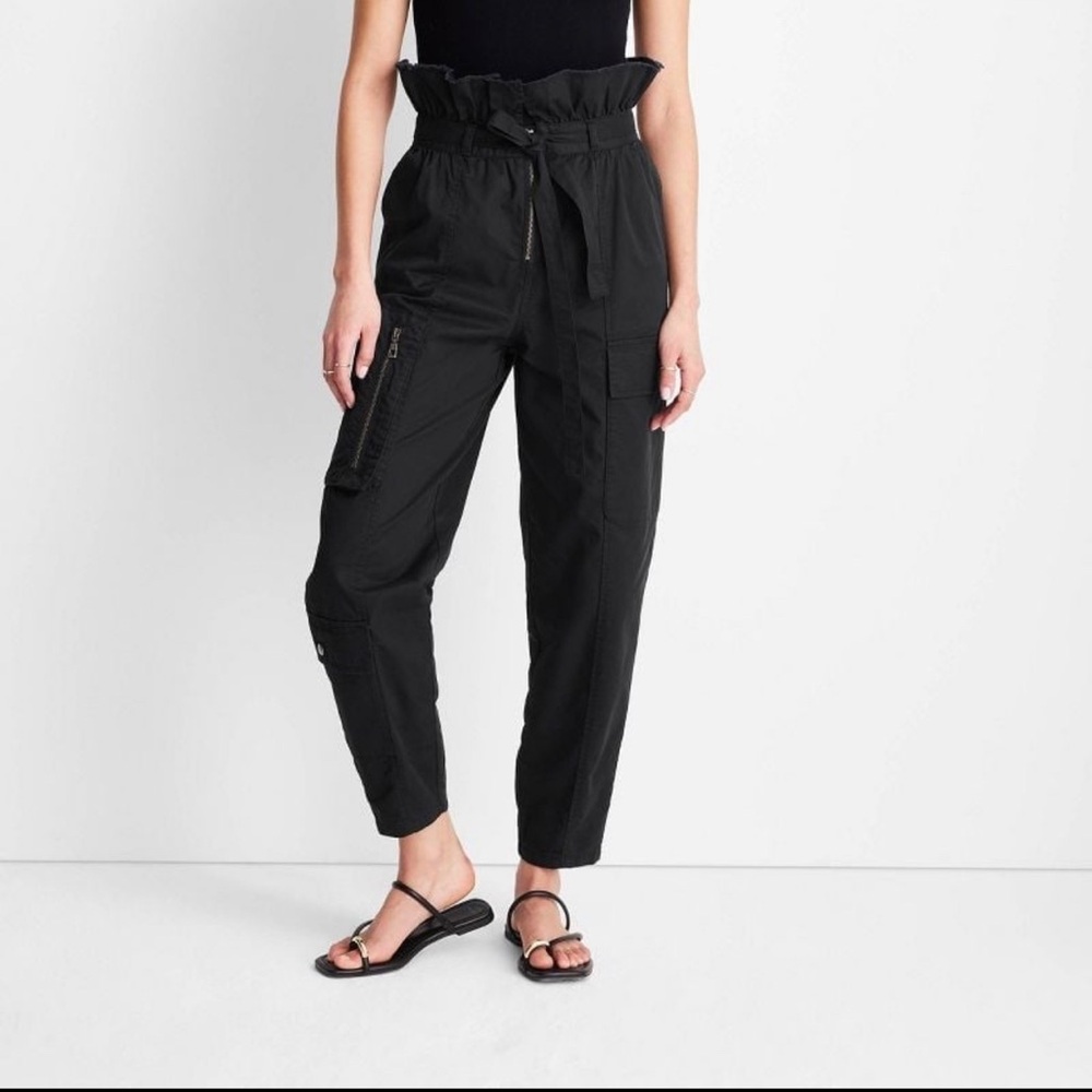 Future Collective Jenny K Lopez Women's High-Waisted Fold Over Cargo Pants sz 2